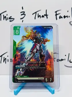 Bandai Gundam Card Game GD01 Wing Gundam Zero GD01-024 LR Holo Unit EN - Image 1
