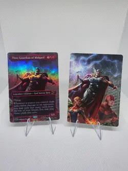 Marvel HEROES/VILLAINS MTG WHOLE Art Series! 24 CARDS HOLOS W/ CARD STANDS!!! - Image 1