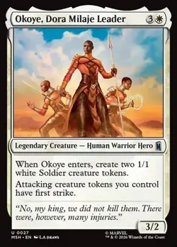 1x Okoye, Dora Milaje Leader - Foil NM Eng MTG - Marvel Super Heroes - Image 1