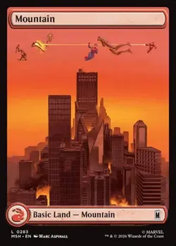 1x Mountain (#283) - Foil NM Eng MTG - Marvel Super Heroes - Image 1