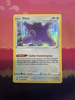 Pokemon Card Ditto Crown Zenith Holo Rare 107/159 Near Mint - Image 1