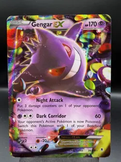 Pokemon 2014 XY Phantom Forces Gengar EX #34/119 Rare Holo MP - Image 1