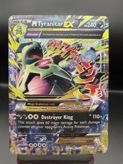 Mega M Tyranitar EX 43/98 XY Ancient Origins Holo Ultra Rare 2015 Pokemon HP - Image 1