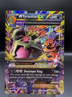 Mega M Tyranitar EX 43/98 XY Ancient Origins Holo Ultra Rare 2015 Pokemon HP - Image 1
