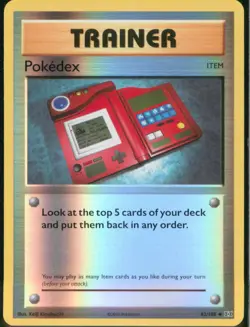 Pokedex 82/108 Uncommon Evolutions Pokemon Reverse Holo Near Mint - Image 1