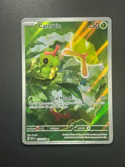 Caterpie 2023 Scarlet & Violet 151 #172/165 Illustration Rare Pokemon - Image 1