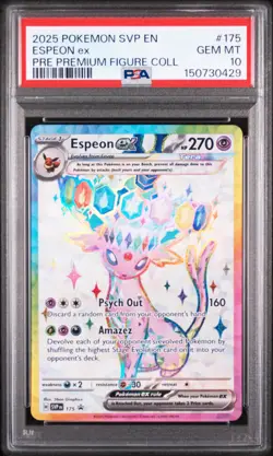 2025 POKEMON SVP EN-SV BLACK STAR PROMO #175 ESPEON EX PSA 10 - Image 1