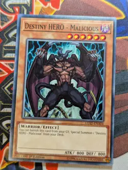 Yugioh Destiny HERO - Malicious LEHD-ENA04 Common 1st Ed NM - Image 1