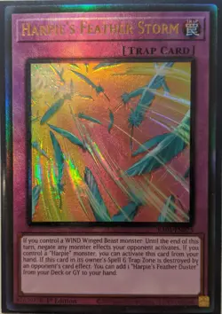 YuGiOh Harpie's Feather Storm Ultimate Rare 1st Edition RA01-EN073 - Image 1