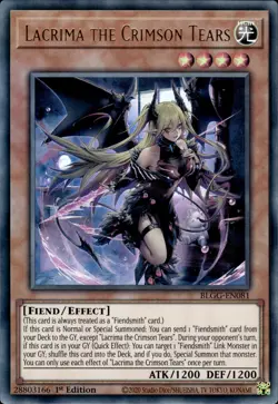 Lacrima The Crimson Tears - Ultra Rare 1st Edition BLGG-EN081 - NM - YuGiOh - Image 1