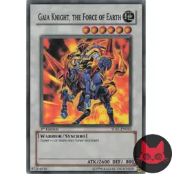 Yugioh Gaia Knight, the Force of Earth 5DS1-EN042 Super Rare 1st Edition MP - Image 1