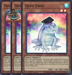 Yugioh! 3x Dupe Frog BLGG-EN055 Ultra Rare 1st Ed NM - Image 1