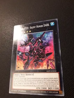 Yu-Gi-Oh! Number C101: Silent Honor DARK, LED9-EN010, Common. 1. Ed., Engl., NM - Image 2