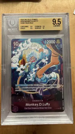 POP 16: Nika One Piece TCG Monkey.D.Luffy P-099 Event Pack Vol.8 Foil BGS 9.5 - Image 1