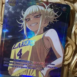 Himiko Toga My Hero Academia LA LAKERS ACG Anime Waifu Holo Girl Card - Image 2