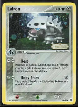 Lairon 38/92 EX Legend Maker 2006 Reverse Holo Pokemon Card - Image 1