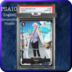 PSA 10 Tsuru Championship Finalist Promo One Piece Card English OP02-106 2024 - Image 1