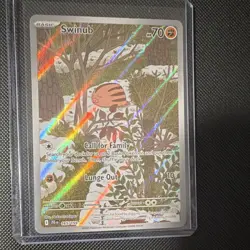 Pokemon TCG Swinub 165/159 Illustration Rare Holo Card Sv09 Journey Together - Image 1