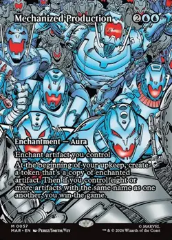 1x Mechanized Production - Extended Art NM Eng MTG - Marvel Universe - Image 1
