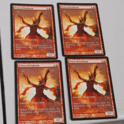 MTG Full Art Gameday Promo Priest Of Urabrask (2011) x4 Excellent - NM - Image 1