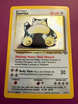 🔥 1999 Pokemon Snorlax Jungle Holo #11 WOTC Raw Excellent 🔥 - Image 1