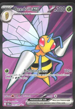 Beedrill ex 098/086 Holofoil ME04: Chaos Rising Near Mint - Image 1