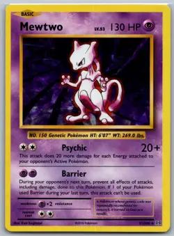 Mewtwo - 51/108 (Cracked Ice Holo) [PR - 051/108] Holo Rare NM - Image 1