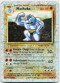 Machoke 51/110 Uncommon Legendary Collection Pokemon Reverse Holo Heavily Played - Image 1