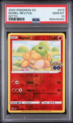 Numel (Peelable Ditto) 013/078 Pokemon GO Reverse Holo PSA 10 - Image 1