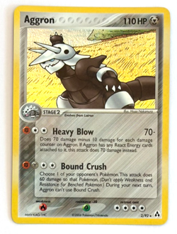 Pokemon TCG Aggron Holo Rare 2/92 EX Legend Maker NM 2006 Vintage - Image 1