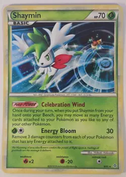 Pokemon TCG Shaymin 8/95 Unleashed Holo 2010 LP - Image 2