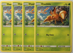 POKEMON 4X DWEBBLE 10/236 UNIFIED MINDS COMMON NEAR MINT-PLAYSET - Image 1