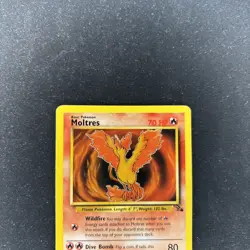 Pokemon TCG Moltres Fossil Rare 27/62 1999 Fire Basic Non-Holo - MP - Image 2