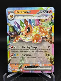 Pokemon TCG Flareon ex 014/131 SV Prismatic Evolutions Holo Double Rare EN - Image 1