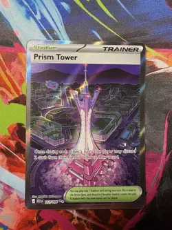 Prism Tower 111/086: Chaos Rising Stadium Reverse Holo Full Art. NM Pokemon - Image 1