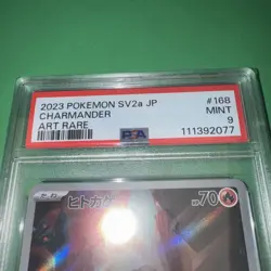 2023 Pokemon Sv2a JP Charmander Art Rare PSA9 - Image 2