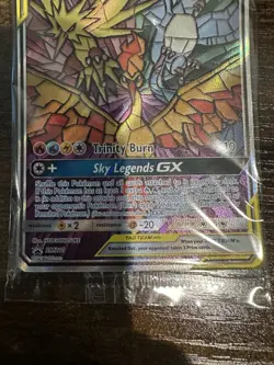 Pokemon Moltres Zapdos Articuno GX SM210 Stained Glass Promo Sealed Hidden Fates - Image 4