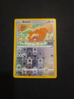 Bidoof (Peelable Ditto) Common Pokemon GO 059/078 NM - Image 1
