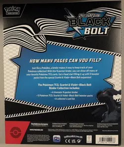 Pokemon TCG Scarlet & Violet 10.5 Black Bolt Binder Collection Box -NEW SEALED - Image 2