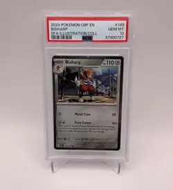 Bisharp Cosmos Holo #149/197 Pokemon Shrouded Fable Illustration Coll - PSA 10 - Image 1