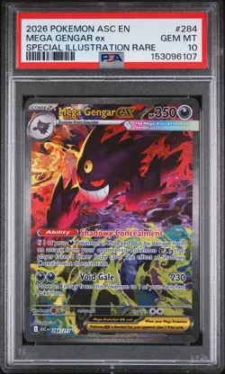 2026 POKEMON ASC EN-ASCENDED HEROES #284 MEGA GENGAR EX PSA 10 - Image 1