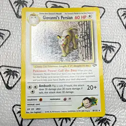Pokemon TCG Giovanni's Persian 8/132 Gym Challenge Holo Rare Unlimited English - Image 1