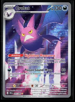 Crobat 093/086 Illustration Rare Holo Chaos Rising Pokemon LP - Image 1