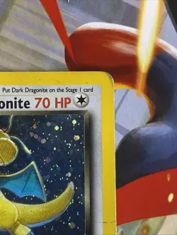 Pokemon Dark Dragonite 5/82 Holo Rare Team Rocket Unlimited Vintage DMG Swirl - Image 4
