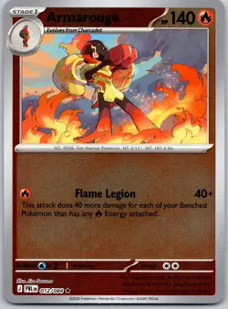 ARMAROUGE 012/084 R PITCH BLACK POKEMON REVERSE HOLO NM/M - Image 1