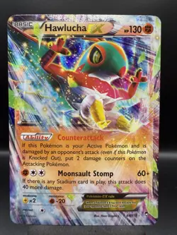 Pokemon - Hawlucha EX 64/111 Ultra Rare Holo - XY - Furious Fists LP - Image 1