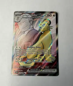 Pokemon TCG Team Rocket's Persian ex 219/182 SV10 Full Art Holo Ultra Rare - Image 1