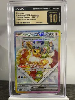 Pokemon TCG-Terastal Fest Ex: Eevee Ex (224/187) Special Holo- Pristine 10 CGC - Image 1