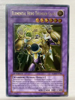 Yu-Gi-Oh! - 1st Edition TLM-EN036 E.Hero Thunder Gaint - Ultimate Rare VLP/NM - Image 2