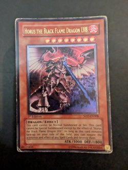 Yugioh Horus the Black Flame Dragon LV8 SOD-EN008 1st Edition Ultimate Rare - Image 2